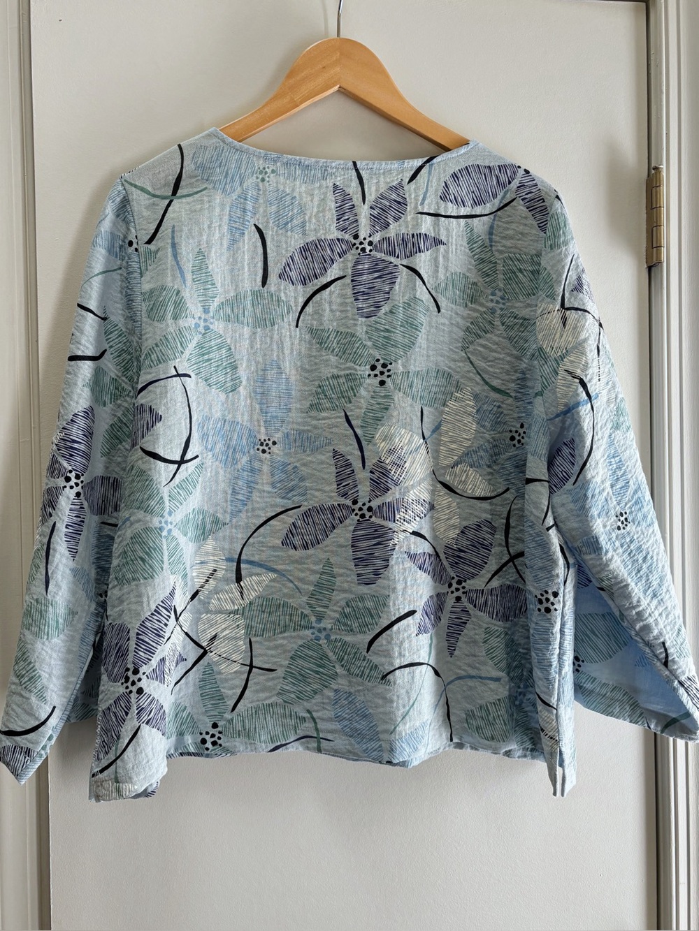 Habitat Light Blue Floral Ruched Front Tunic - Picture 2 of 8